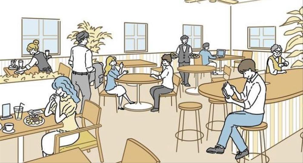 フリーイラストカフェの店内パブリックドメインQ：著作権フリー画像素材集