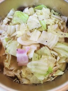 ベーコンとキャベツのコンソメスープパスタSUPER MARKET KOHYO