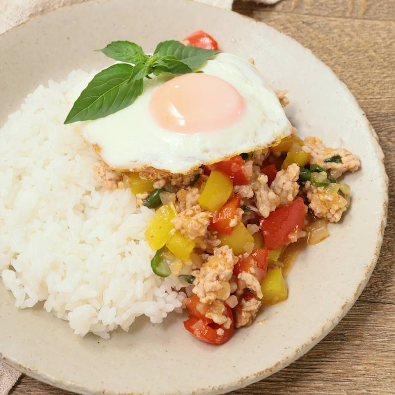 簡単ガパオライス ナンプラー＆バジルなしで！子どもも喜ぶ♪