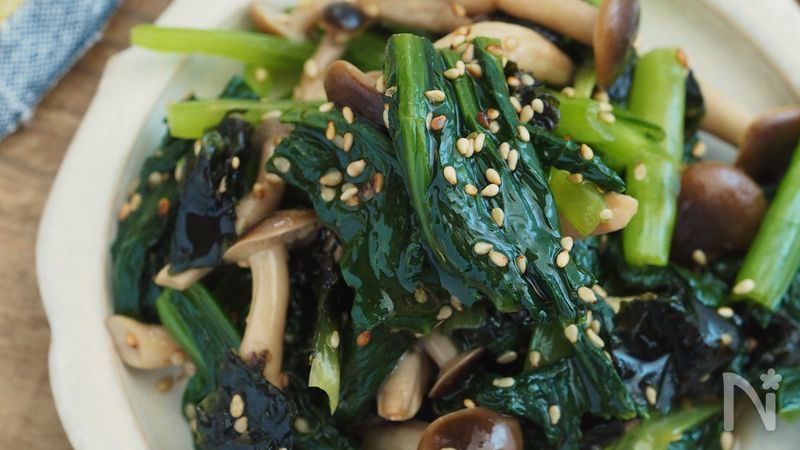 小松菜、ぶなしめじ、人参のナムルだいどこログ 生協パルシステムのレシピサイト