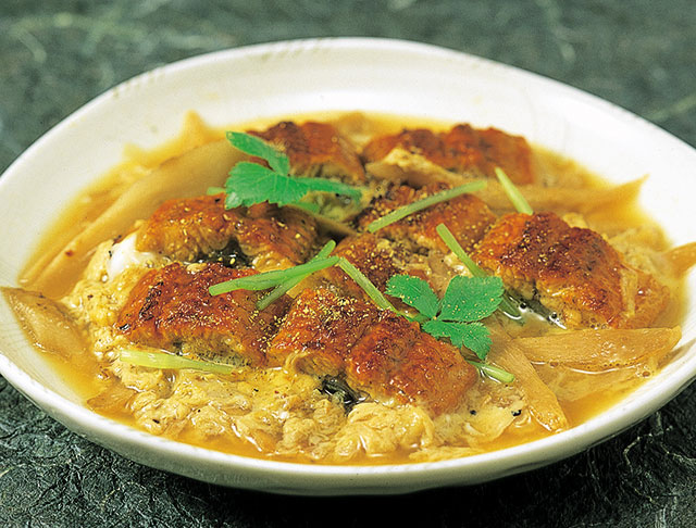 うなぎとなすの柳川風