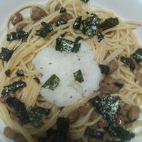 ガーリックバターしょうゆ☆な納豆スパ：みんなのパスタレシピ│レシピを探す│日本パスタ協会