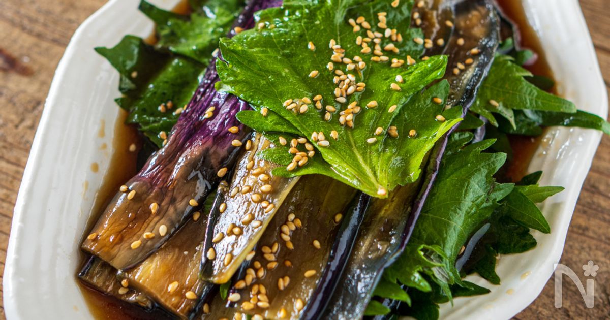 無限！ピリ辛なすの大葉漬け