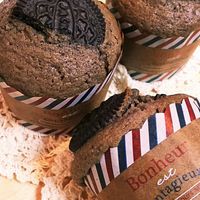 ホットケーキミックスで、スタバ風抹茶オレオマフィン