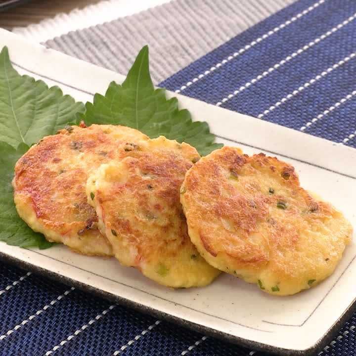 包丁使わない！ 豆腐とカニカマのふわふわ焼き