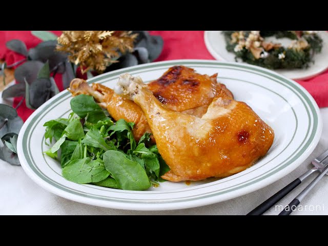 鶏むね肉を丸ごと1枚！オーブンで作れる簡単しっとりローストチキン