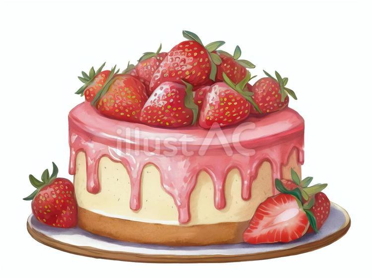 Photo Stock 瑞々しいイチゴがのった美味しそうなショートケーキAdobe Stock