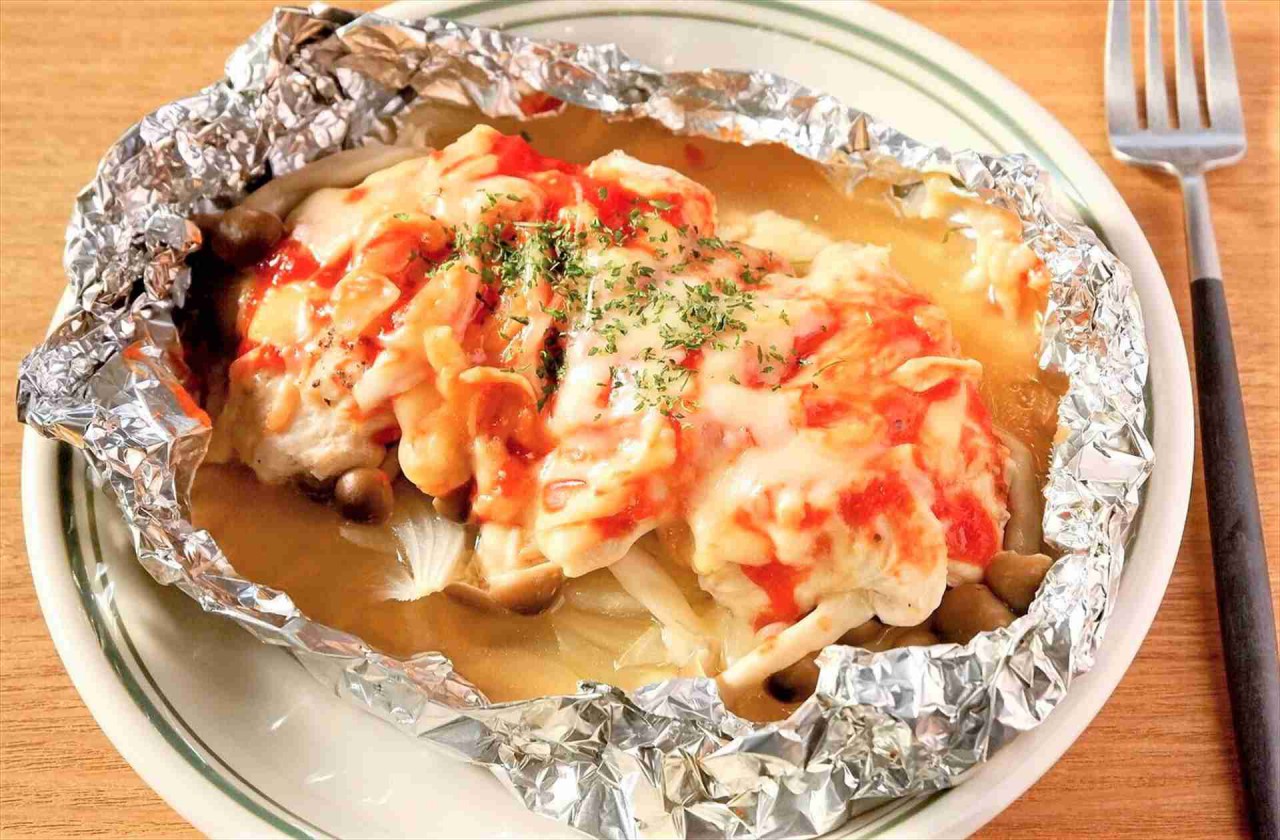 チキンのほうれん草チーズはさみ焼き