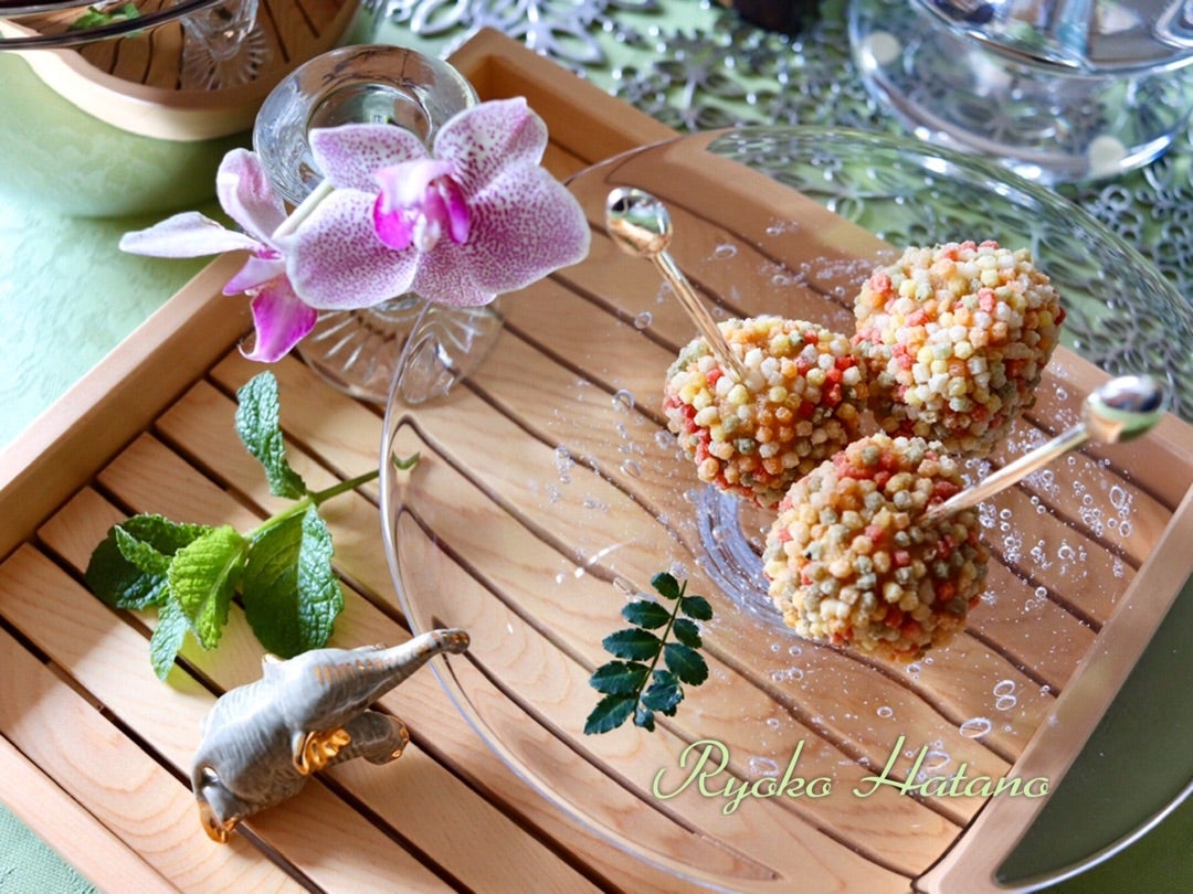 炸鶏球 鶏肉団子のあられ揚げ ❤️東京白金 波多野亮子中国料理教室 R.chinoisアールシノワ☆食悦喜探☆