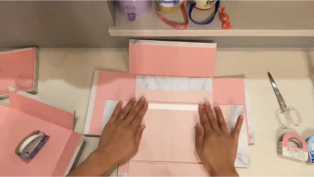 100均DIY お菓子BOXの作り方 長方形の箱
