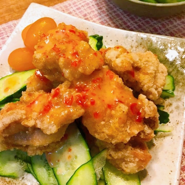 ♦️鶏肉の照り焼きスイートチリ マヨ味