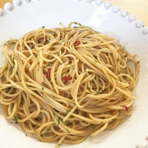 シーフードミックスと帆立のバター醤油パスタ