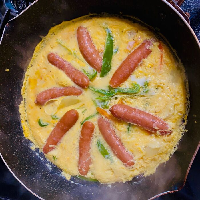 お豆のスパニッシュオムレツ