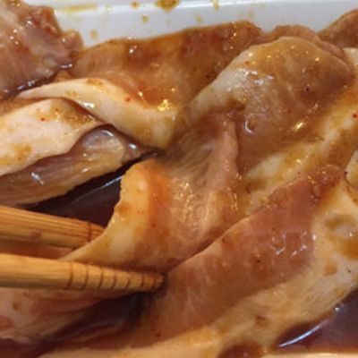 大原千鶴さんの豚トロと玉ねぎの串焼き