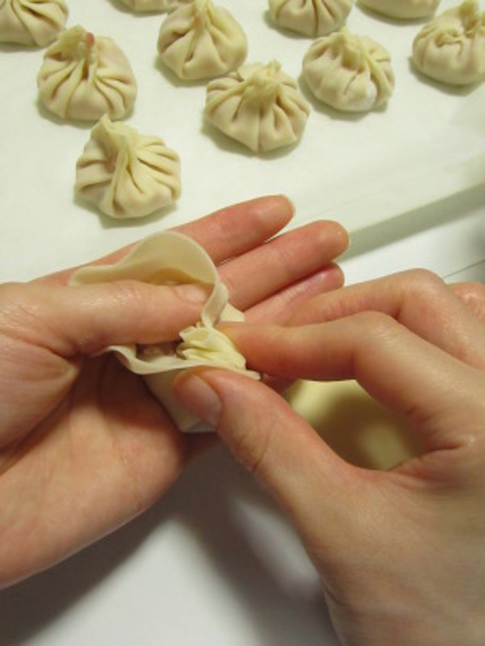 ワンタンの皮 小籠包 包み方TikTok