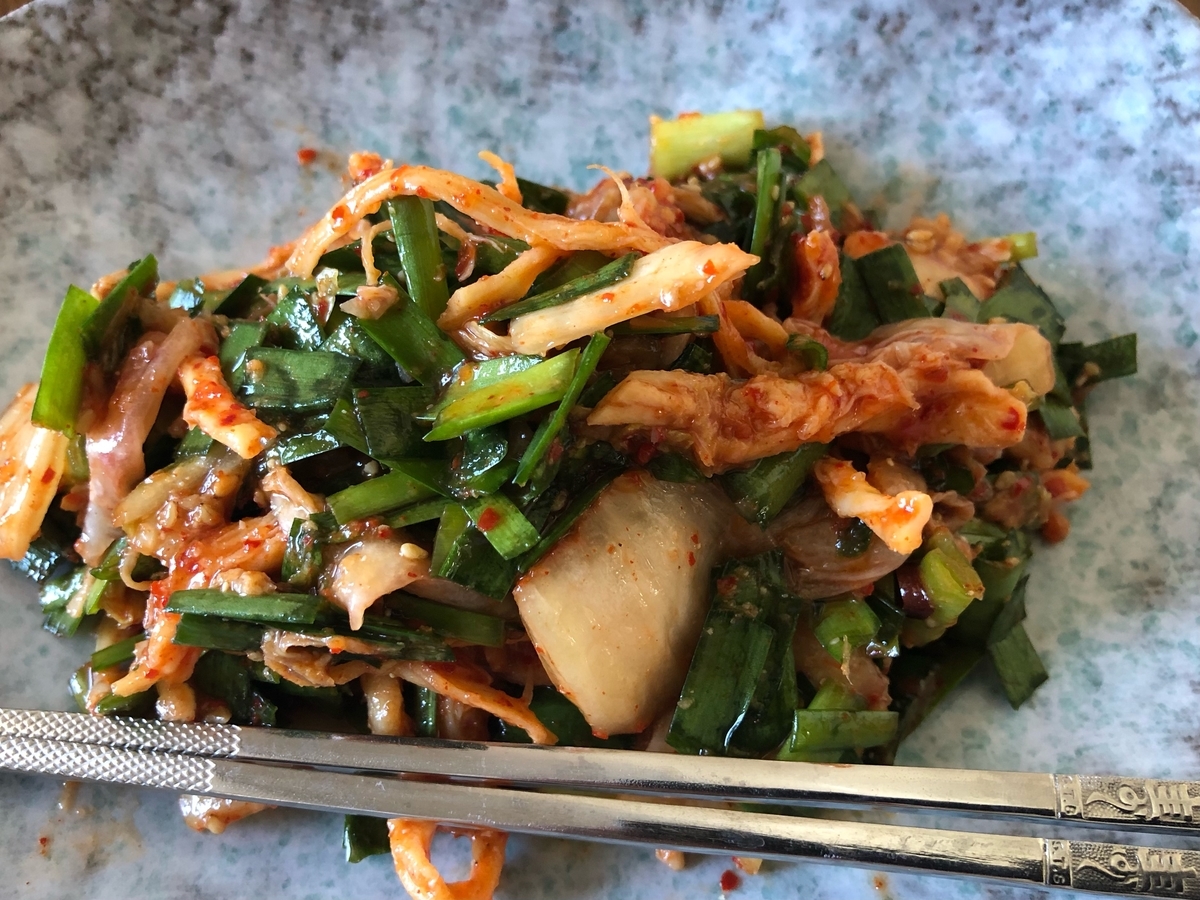 手作りキムチとチョレギサラダのレシピ