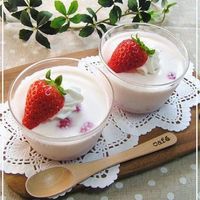 いちごミルクプリン