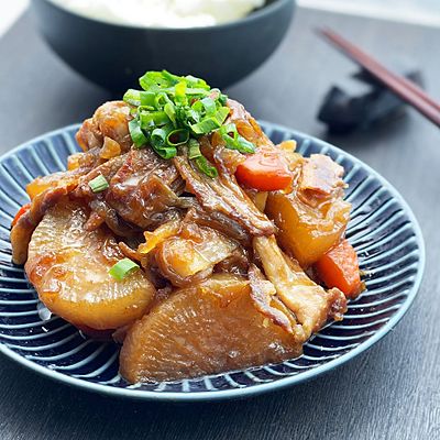 味しみひらひら大根と豚肉の青じそ炒め – おいしいノンオイル リケンのノンオイル理研ビタミン
