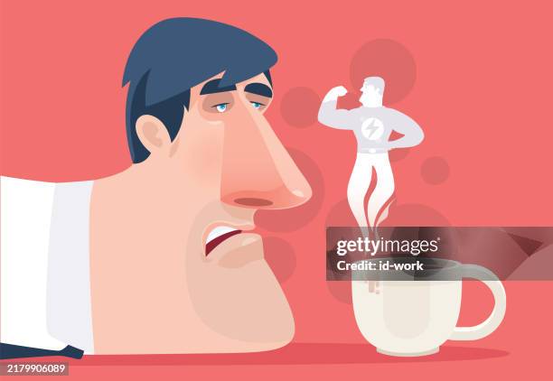 カフェでコーヒーを飲む二人の男性のイラスト無料のフリー素材 イラストエイト