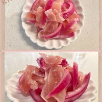 生ハムと紫玉ねぎのマリネ