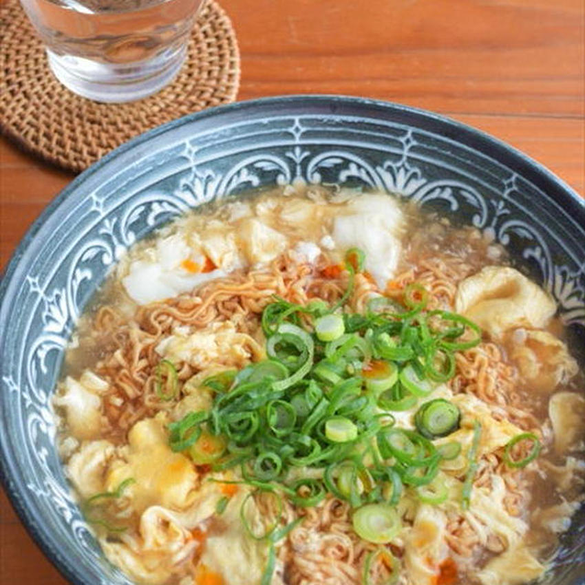 チキンラーメンで炒り卵のそばめし