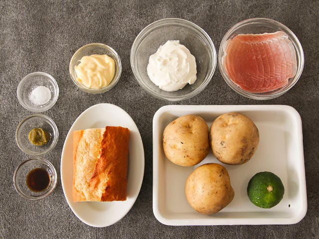 お花のかたちのきのこポテトサラダ