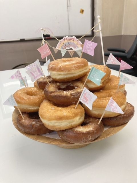 Donut Tower Birthday Cake