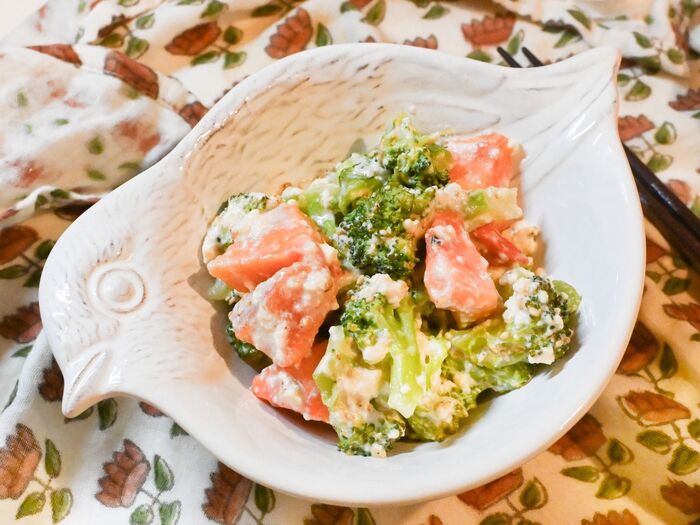 大根と柿のクリームチーズ和え