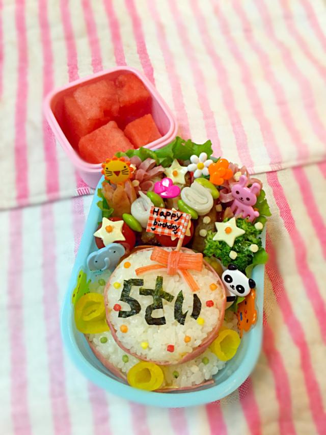 5 11旦那誕生日弁当 hiroSnapdish スナップディッシュID:OX5Tv