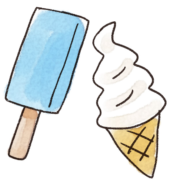 アイスキャンディの水彩イラスト水彩の挿し絵屋さん