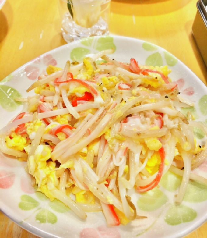 1分副菜♡『もやしとカニカマの胡麻和え』レンジで完成♪