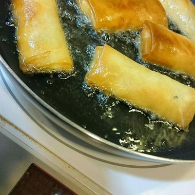 主材料2つ！ぷりぷり えびとはんぺんの春巻き