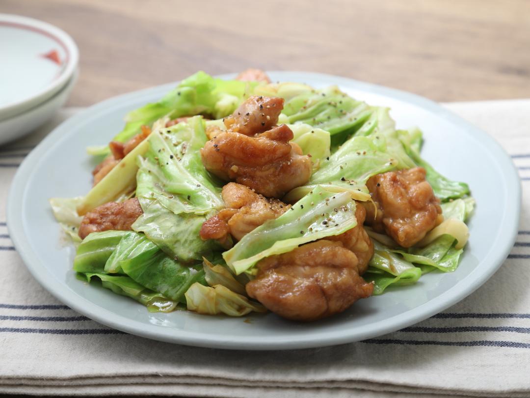 鶏キャベツうま塩とろみ炒め 食材2つ！早うまヘルシーおかず