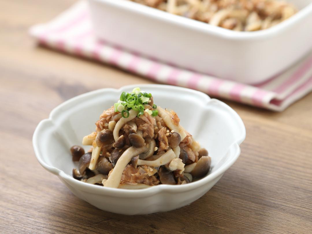 レンジだけ！旨みマシマシツナきのこ