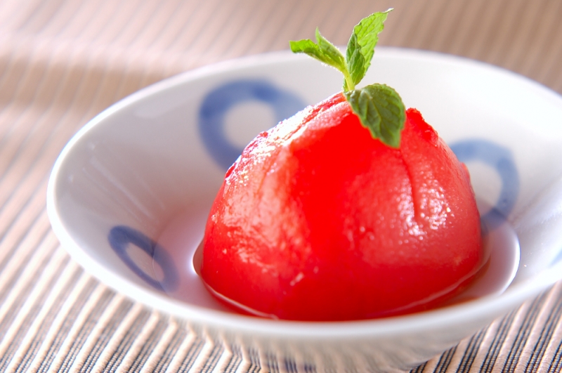 健康体 GABAトマト』を使った、トマトのデザートソース健康体レシピ伊藤園の公式通販「健康体」