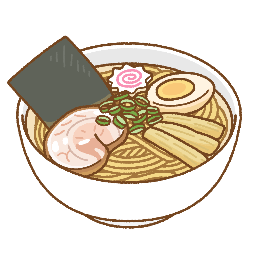 シンプルなラーメンのイラスト：イラスト無料