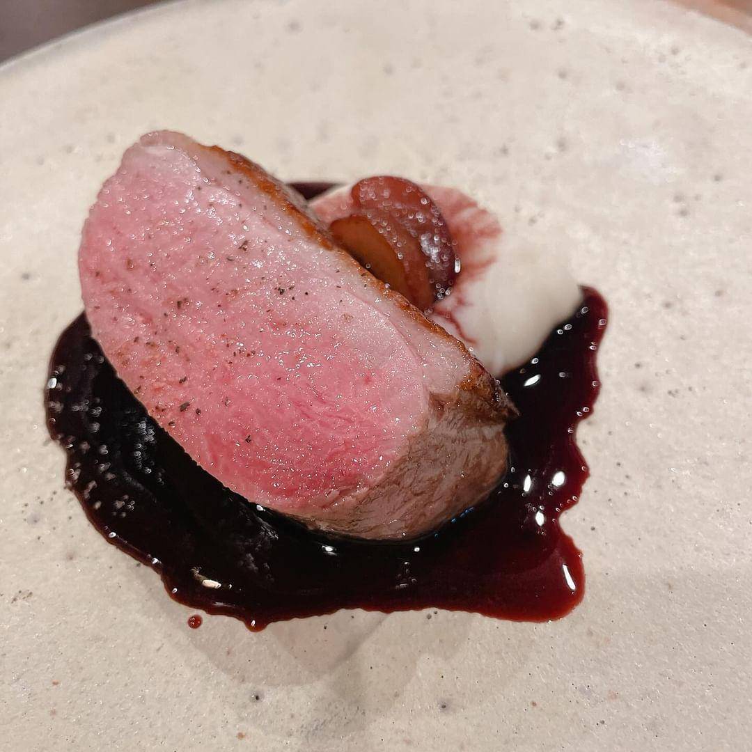 鴨ロースのわさびソース