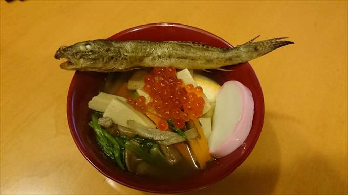 仙台雑煮には欠かせないひきな♪野菜が染み込んで美味しいですよ *^◯^*