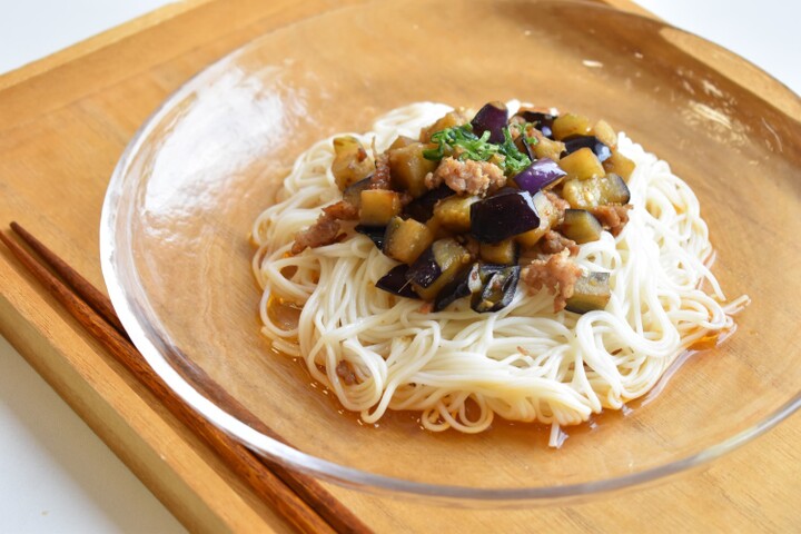 茄子と素麺の煮物