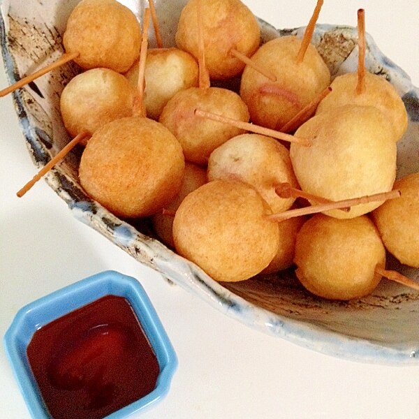 ホットケーキミックスで！簡単アメリカンドッグ