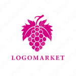 おしゃれな手書き風ぶどうロゴデザインロゴ販売番号0901ロゴ販売ロゴ購入と制作依頼サイト