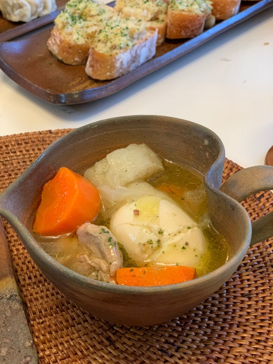 茹で卵のせのポトフ