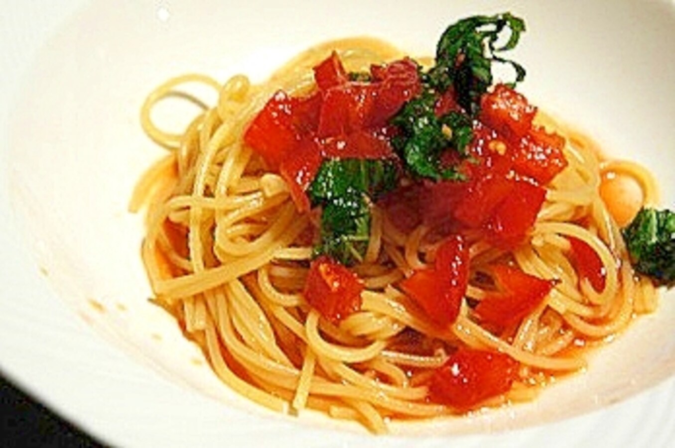 トマトと大葉の冷製パスタ - 村上食堂