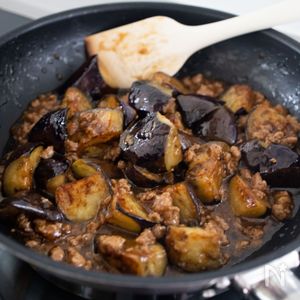 簡単 初心者揚げない★子供に麻婆茄子