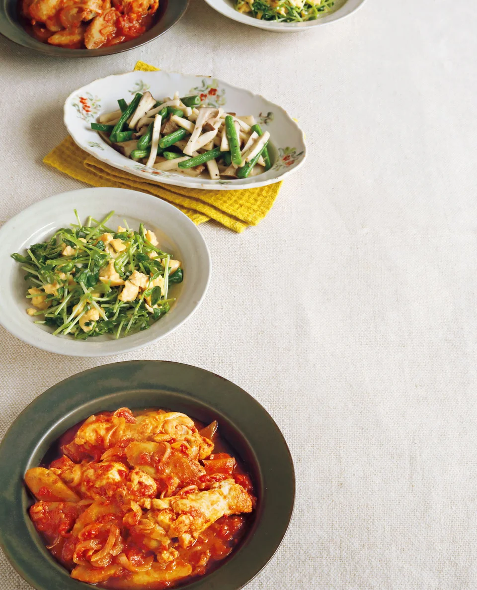 「手羽元の参鶏湯風」の献立