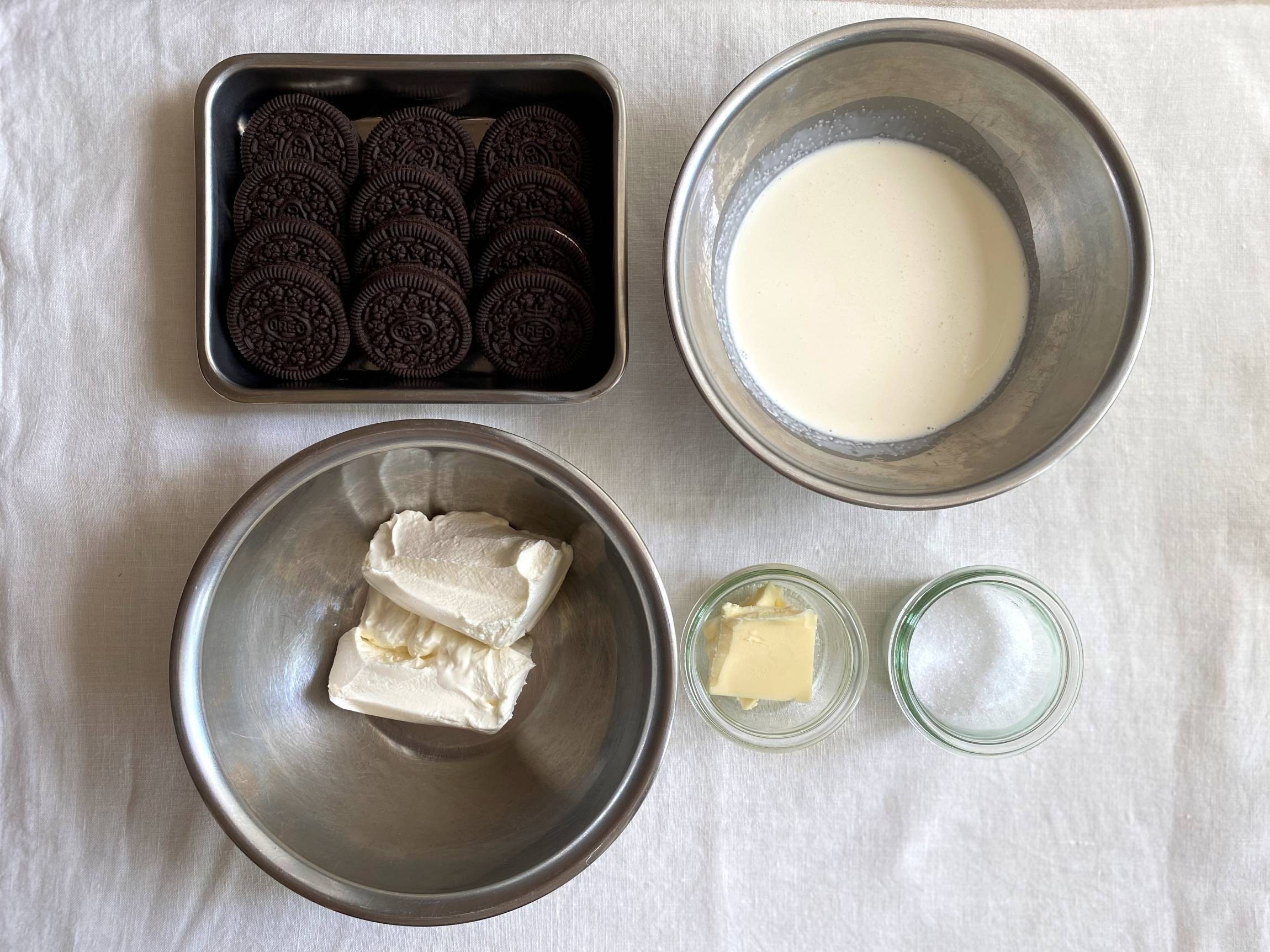 オレオ入り♪豆腐レアチーズケーキ