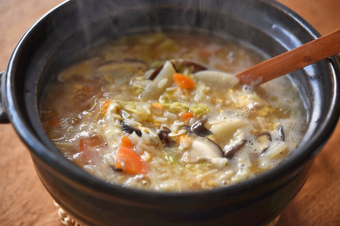 食欲がない時ににんじんたまご雑炊