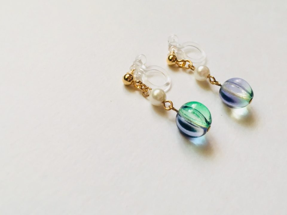 簡単！ぶどう型ピアス イヤリング の作り方 – 天然石ブレスレット・ネックレスの作り方 ハンドメイド