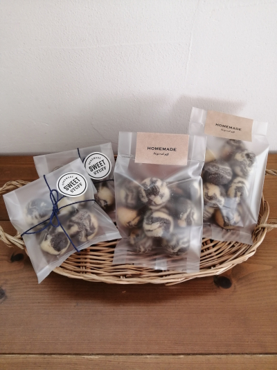 透明ケースを使ったスノーボールのラッピングラッピングcotta＊コッタ