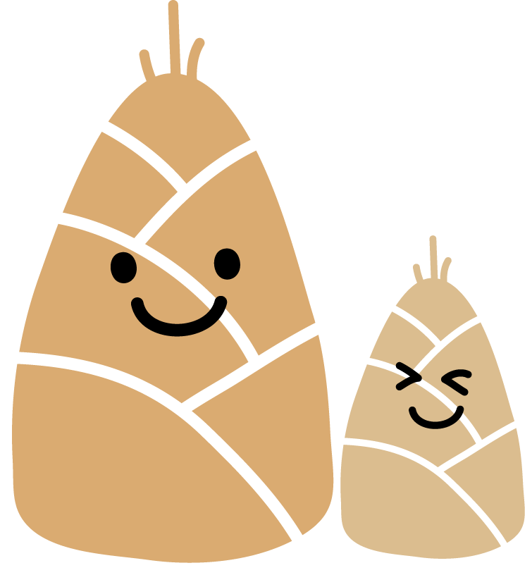 たけのこのイラスト無料素材 - 可愛い旬の野菜 - チコデザ